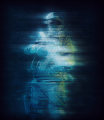 special forces soldier police, swat team member