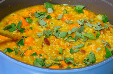 Risotto with pumpkin and sage