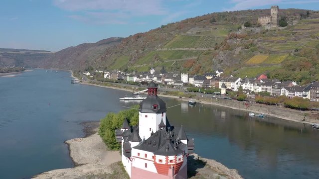 Kaub and Pfalzgrafenstein Castle a Unique Toll on the Rhine in Germany