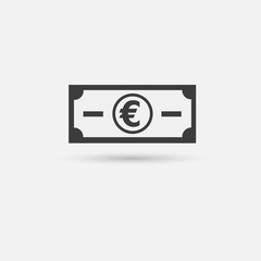 Currency icon. Money. Euro. Vector illustration.