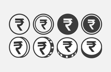 Currency icon. Money. Indian rupee. Vector illustration.