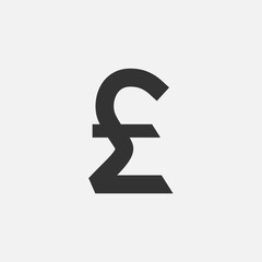 Currency icon. Money. British pound. Vector illustration.