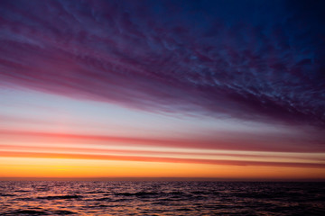 sunset over the sea