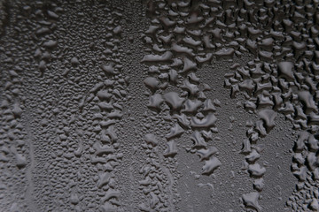 drops of water on sweaty glass