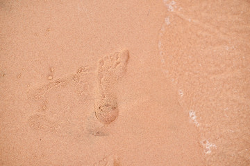 footprint in the sand