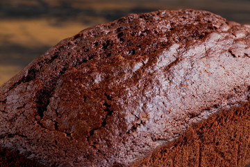 Close-up of baked chocolate cake
