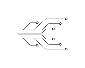 circuit technology ilustration vector template