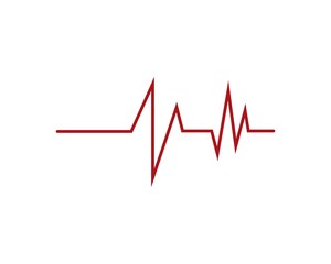 Heartbeat Cardiogram Icon Vector Logo Template
