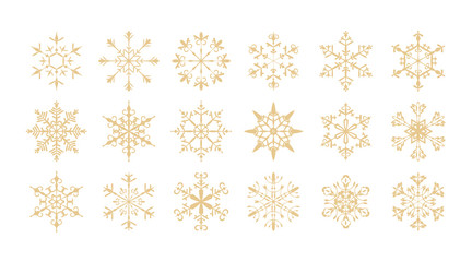 set of snow flake, vector illustration.