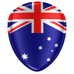 Obraz premium 3d rendering of an Australia flag icon.