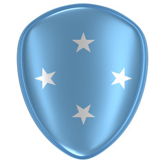 3d rendering of a Micronesia flag icon.
