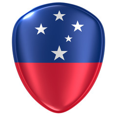 3d rendering of a Samoa flag icon.