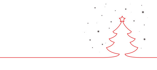 red line christmas tree