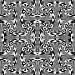 Fototapeta premium Seamless op art pattern. Lines texture.