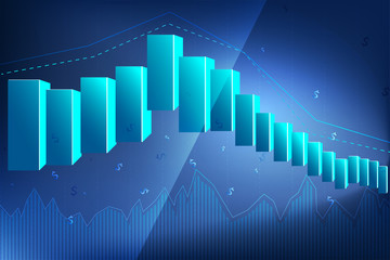 candle stick graph chart of stock market investment trading. business and financial concept, Vector