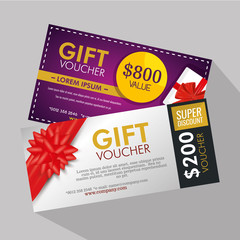 gifts voucher card with special sale