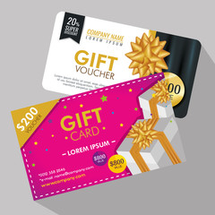 gifts voucher card with special promo