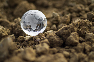 Globo di cristallo terra Africa 