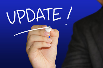 Update, Motivational Business Words Quotes Concept