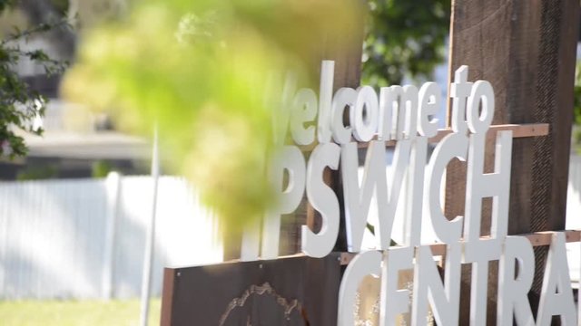 Ipswich, Australia - Thursday 29th November 2018: View of the Ipswich City welcome sign and traffic during the day on Thursday 29th November 2018.