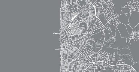 Urban vector city map of Blackpool, England