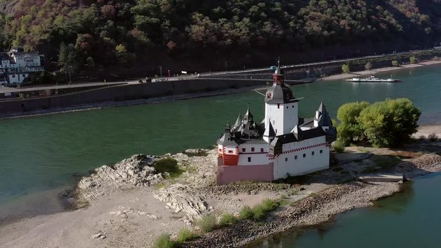 Kaub and Pfalzgrafenstein Castle a Unique Toll on the Rhine in Germany