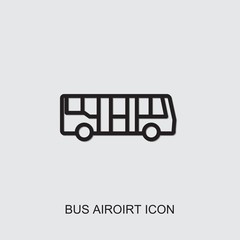 bus airoirt icon. outline bus airoirt icon from airport collection. Use for web, mobile, infographics and UI/UX elements. Trendy bus airoirt icon.
