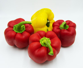 peppers isolated on white background