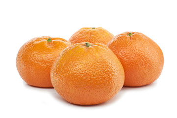 tangerine juicy ripe fruit on a white background