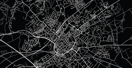Urban vector city map of Canterbury, England