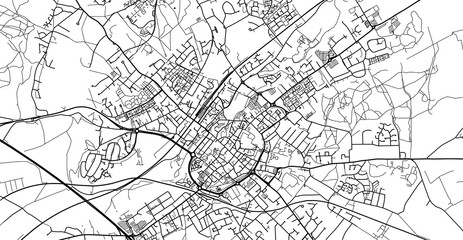 Fototapeta na wymiar Urban vector city map of Canterbury, England