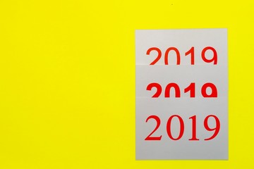 2019年のシンプルな年賀状