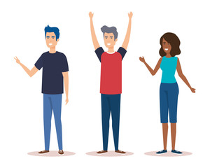 Obraz premium group of people characters