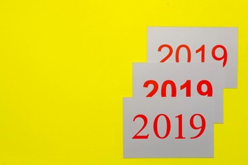 2019年のシンプルな年賀状