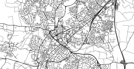 Fototapeta na wymiar Urban vector city map of Chelmsford, England