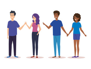 Obraz premium group of people characters