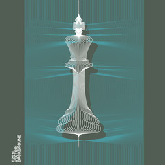 Chess Icon, King - Vector Illustration