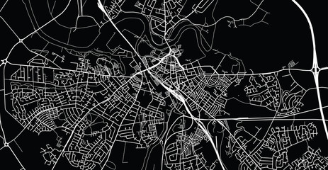 Urban vector city map of Carlise, England