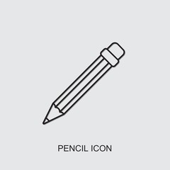 pencil icon. line pencil icon from company collection. Use for web, mobile, infographics and UI/UX elements. Trendy pencil icon.