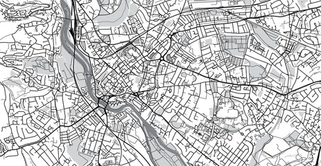 Fototapeta na wymiar Urban vector city map of Exeter, England