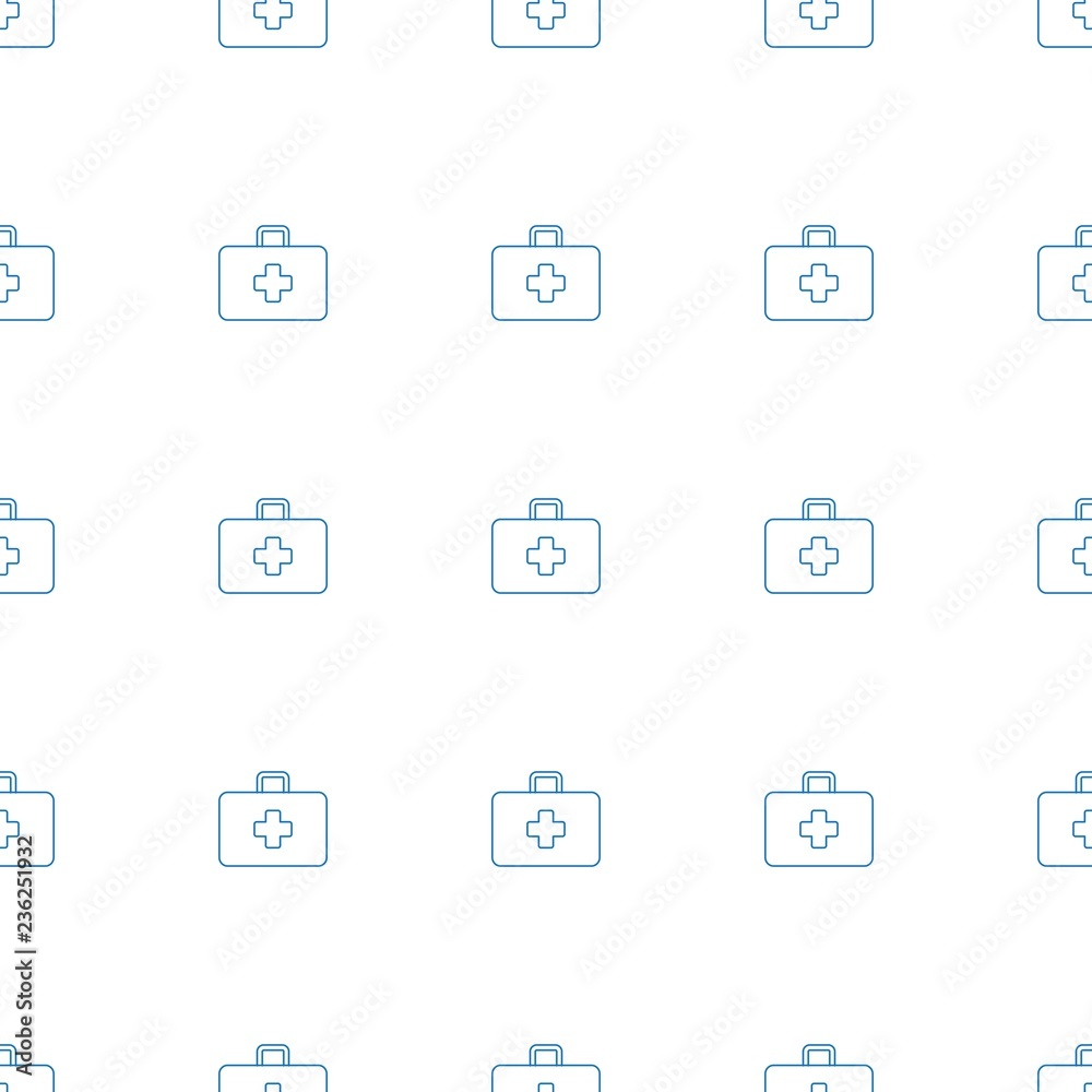 Sticker box pattern repeat seamless on white background. editable line box icons from health collection. fir