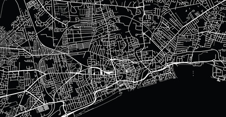 Urban vector city map of Hull, England © ink drop