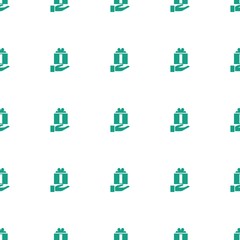 decoration pattern repeat seamless on white background. Editable filled decoration icons from marketing collection. gift on hand icon for web and mobile.