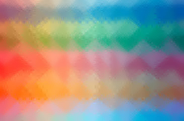 Illustration of abstract Blue, Orange And Red Through The Tiny Glass Horizontal background.