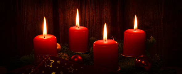 Banner Weihnachten Kerzenlicht