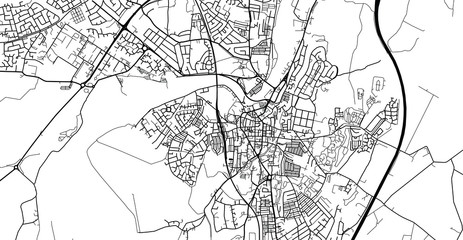Fototapeta na wymiar Urban vector city map of Lancaster, England