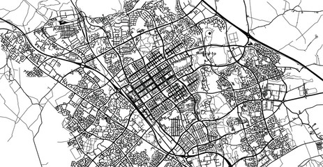 Fototapeta na wymiar Urban vector city map of Milton Keynes, England