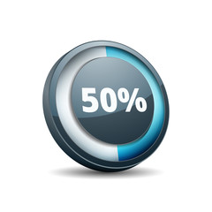 50% button illustration
