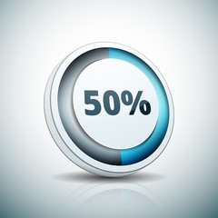 50% button illustration