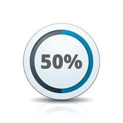 50% button illustration